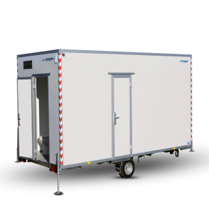 Ein Bauwagen mit Toilettenabteil von wm meyer